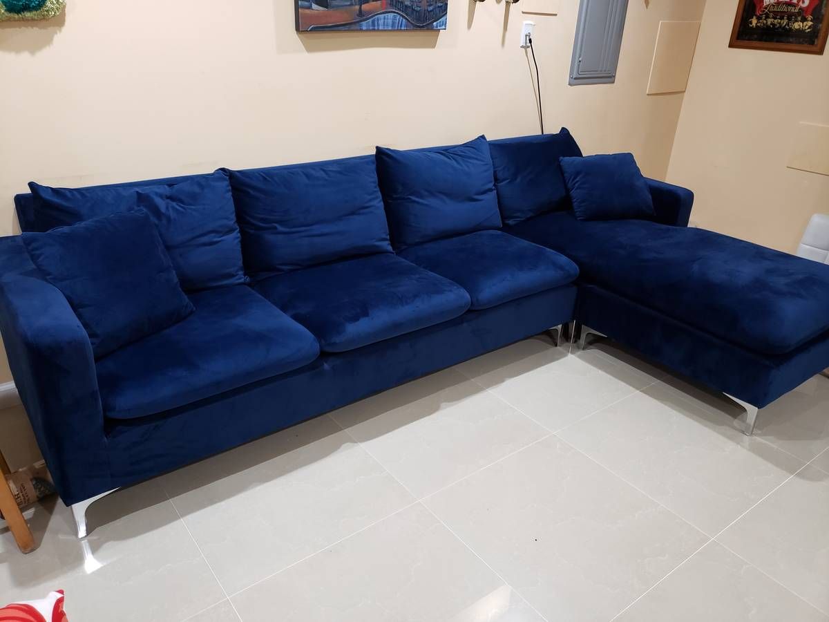 Jessica Royal Blue Corner Couch